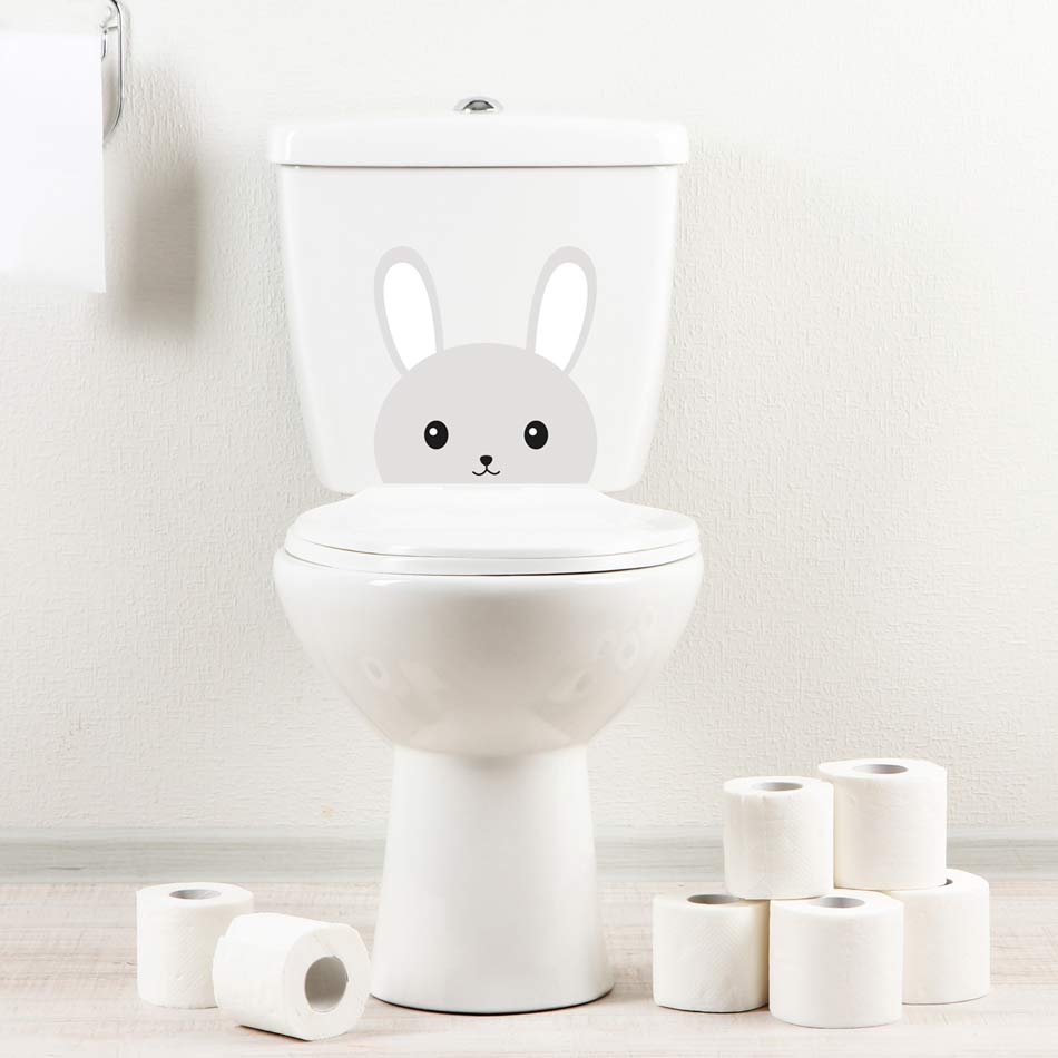 Sticker wc lapin