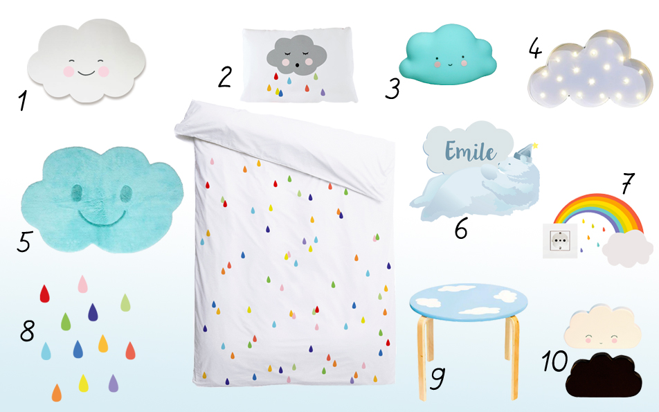 Sélection déco enfant nuage - Decoloopio