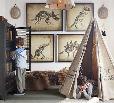 Tableaux enfant dinosaures squelettes