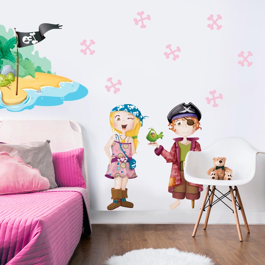 stickers lily la pirate et barbe rousse