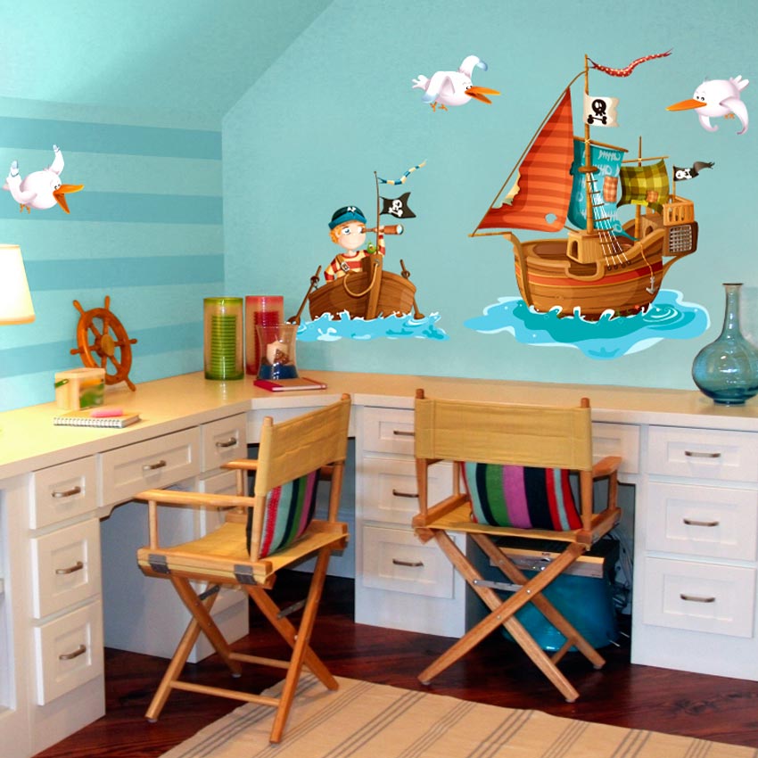 chambre enfant stickers pirates KMIEP IDZIF Decoloopio
