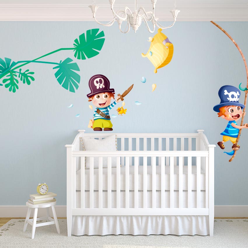 stickers pirates branches et moussaillons corde