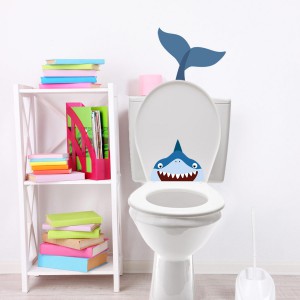 mes stickers wc requin