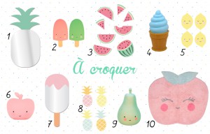 Déco enfant fruits glaces à croquer